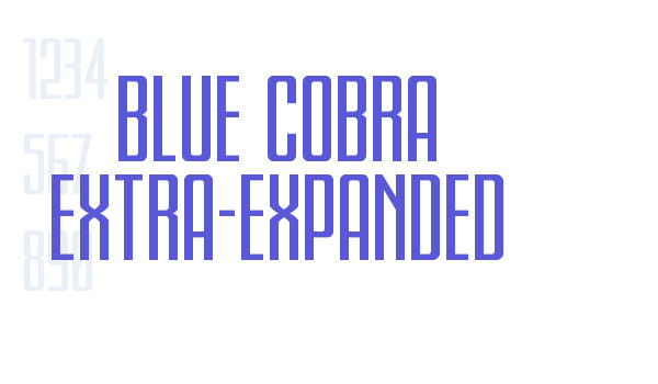 Blue Cobra Extra-Expanded Font