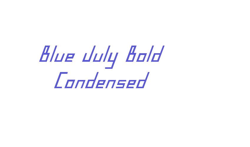 Blue July Bold Condensed Font