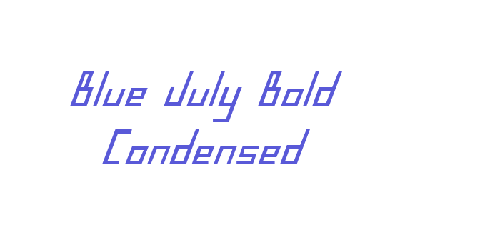 Blue July Bold Condensed Font Download