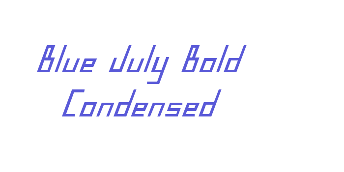 Blue July Bold Condensed Font