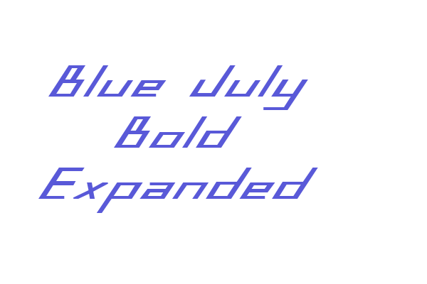 Blue July Bold Expanded Font