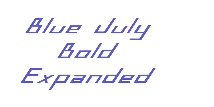 Blue July Bold Expanded Font Download