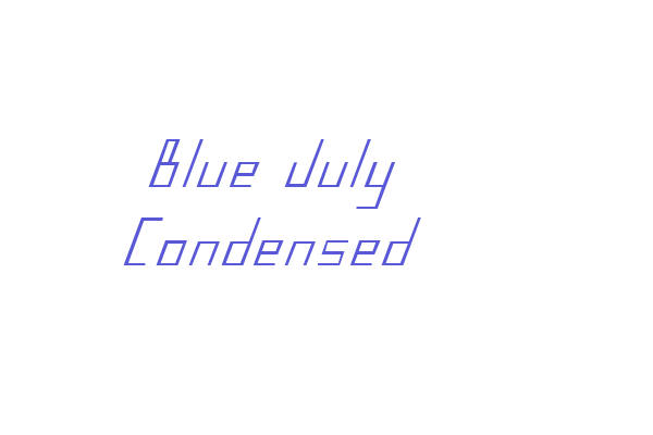 Blue July Condensed Font