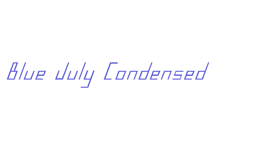 Blue July Condensed Font