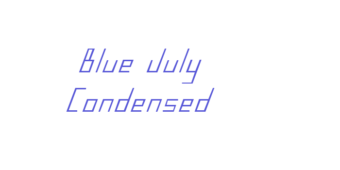 Blue July Condensed Font Download