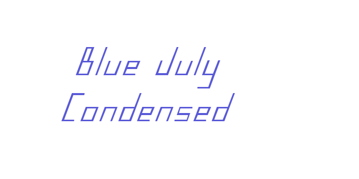 Blue July Condensed Font