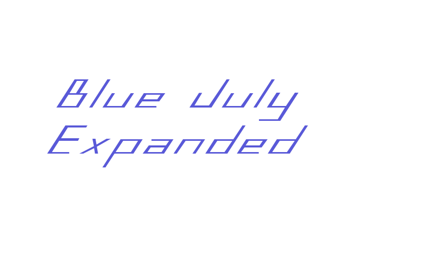 Blue July Expanded Font