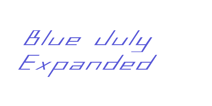 Blue July Expanded Font Download