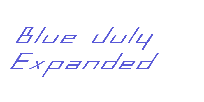 Blue July Expanded Font