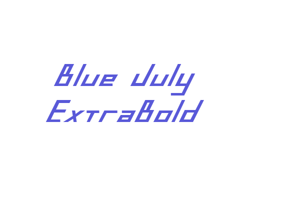 Blue July ExtraBold Font