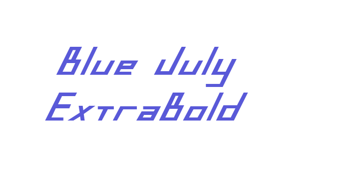 Blue July ExtraBold Font