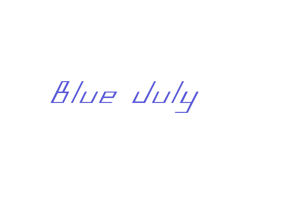 Blue July Font