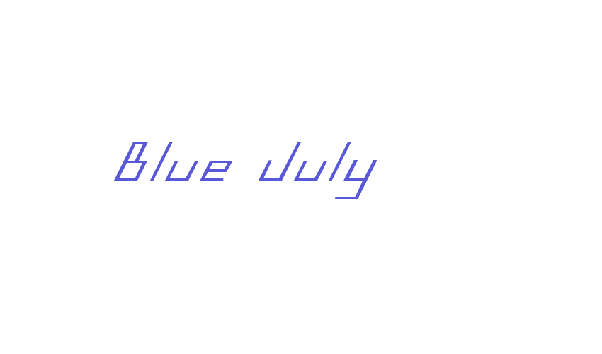 Blue July Font