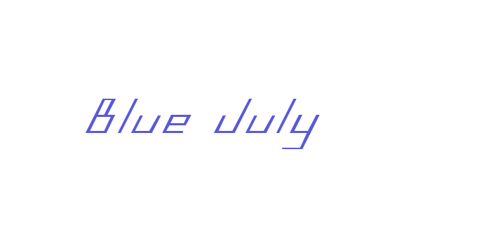 Blue July Font Download