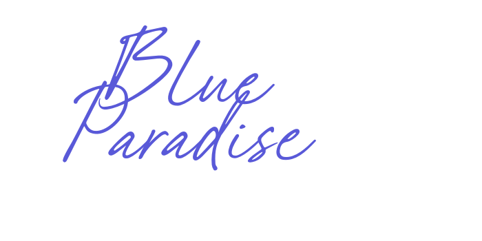 Blue Paradise Font Download