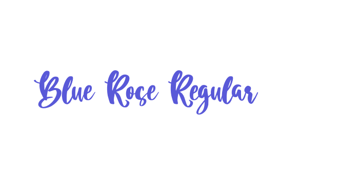 Blue Rose Regular Font Download