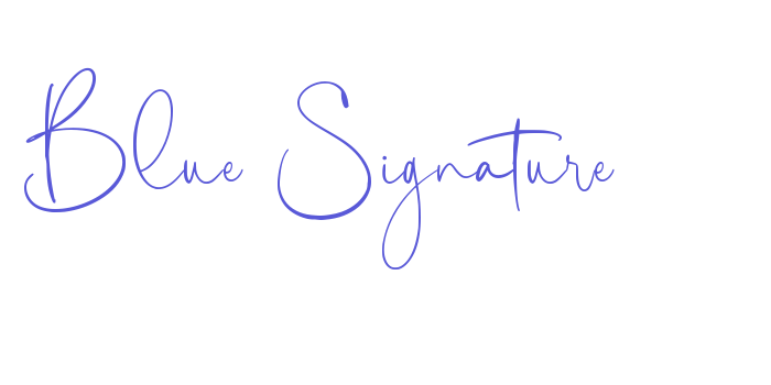 Blue Signature Font Download