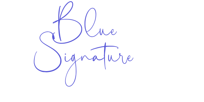 Blue Signature Font