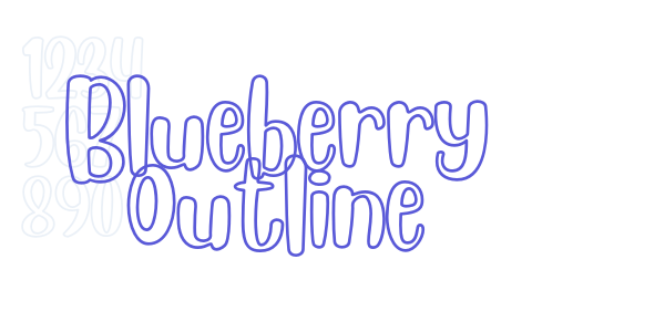 Blueberry Outline font free