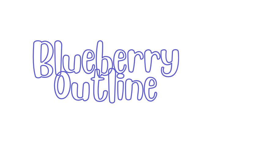 Blueberry Outline Font Download