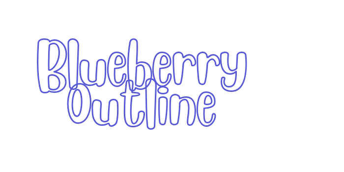 Blueberry Outline Font Download