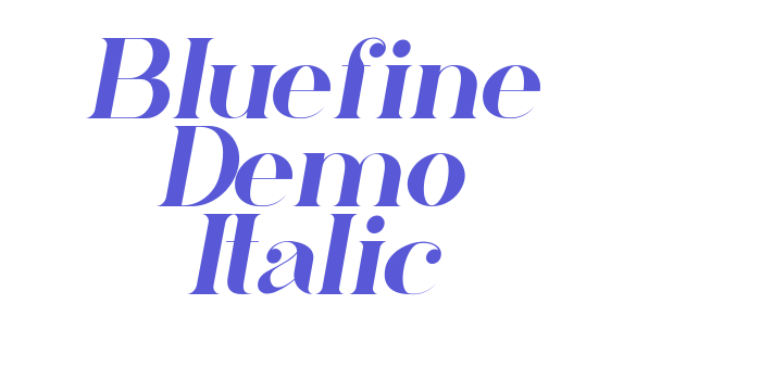 Bluefine Demo Italic Font Download