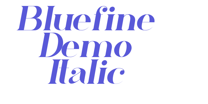 Bluefine Demo Italic Font