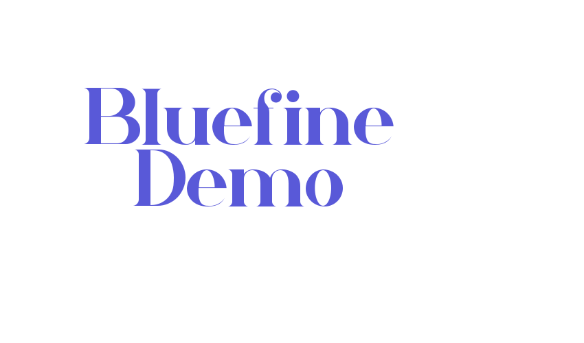 Bluefine Demo Font Download