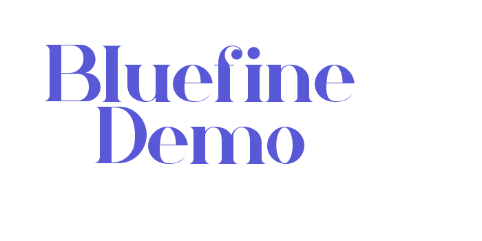 Bluefine Demo Font