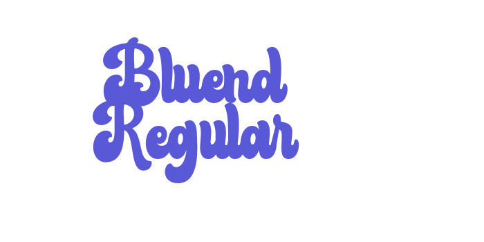 Bluend Regular Font Download