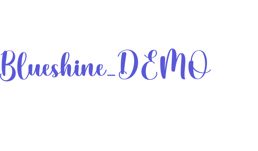 Blueshine_DEMO Font