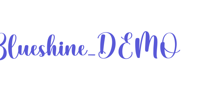 Blueshine_DEMO Font Download