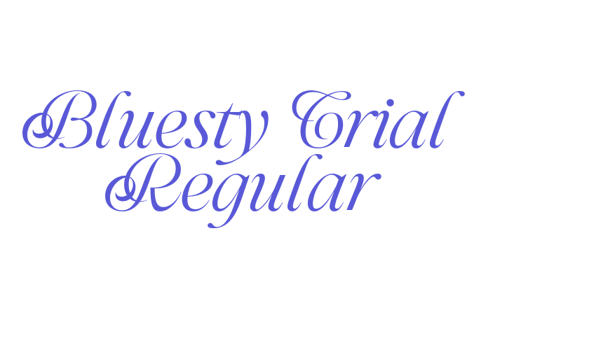 Bluesty Trial Regular Font