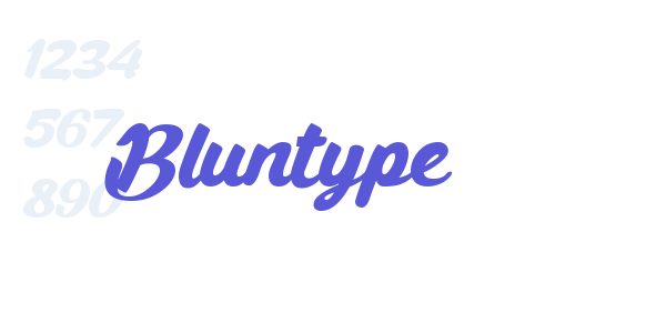 Bluntype font