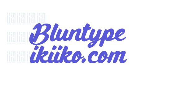 Bluntype ikiiko.com font free