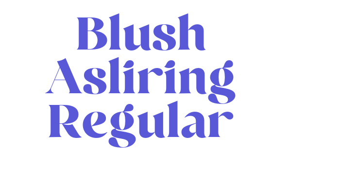 Blush Asliring Regular Font