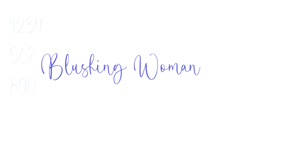 Blushing Woman font free