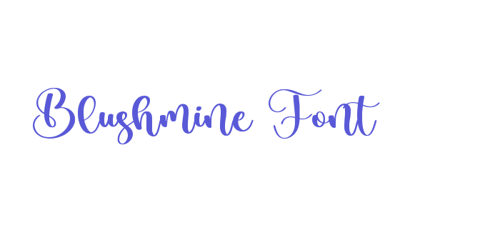 Blushmine Font Font