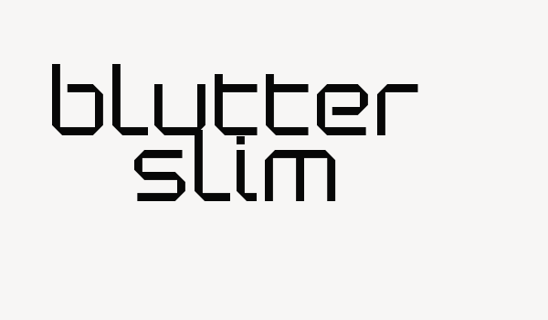 Blutter Slim Font