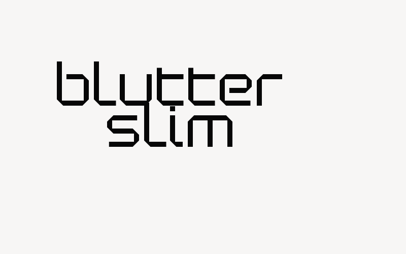 Blutter Slim Font