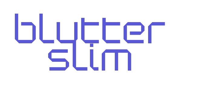 Blutter Slim Font