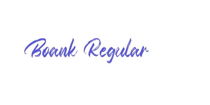 Boank Regular Font Download