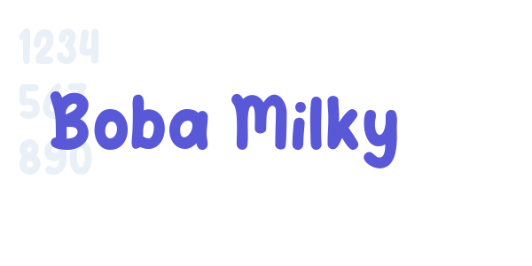 Boba Milky font free