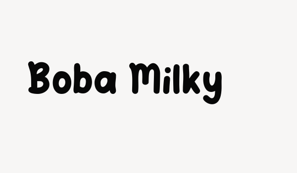 Boba Milky Font