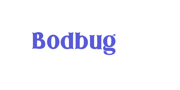 Bodbug Font Download