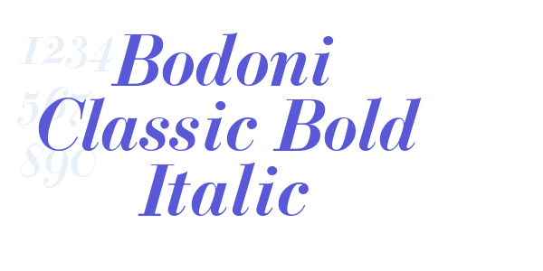 Bodoni Classic Bold Italic font free