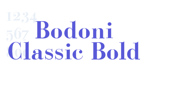 Bodoni Classic Bold font free