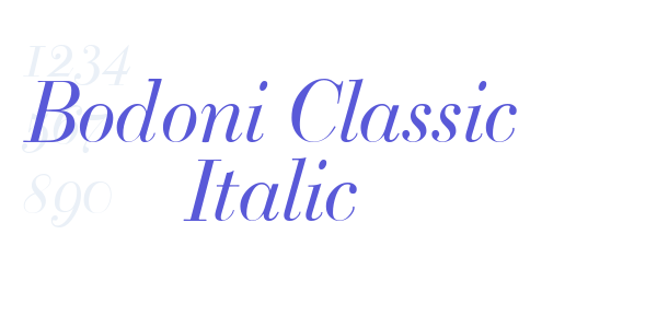 Bodoni Classic Italic font free