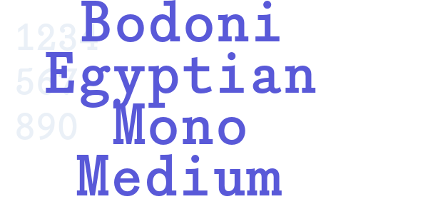 Bodoni Egyptian Mono Medium font free