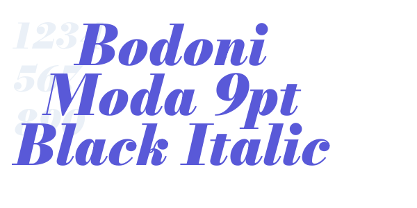 Bodoni Moda 9pt Black Italic font free